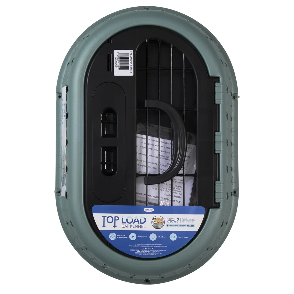 Transportbox für Katzen mit Öffnung oben, grün, 48,3 x 31,8 x 27,4 cm – Petmate Top Load Cat Kennel – Bild 5