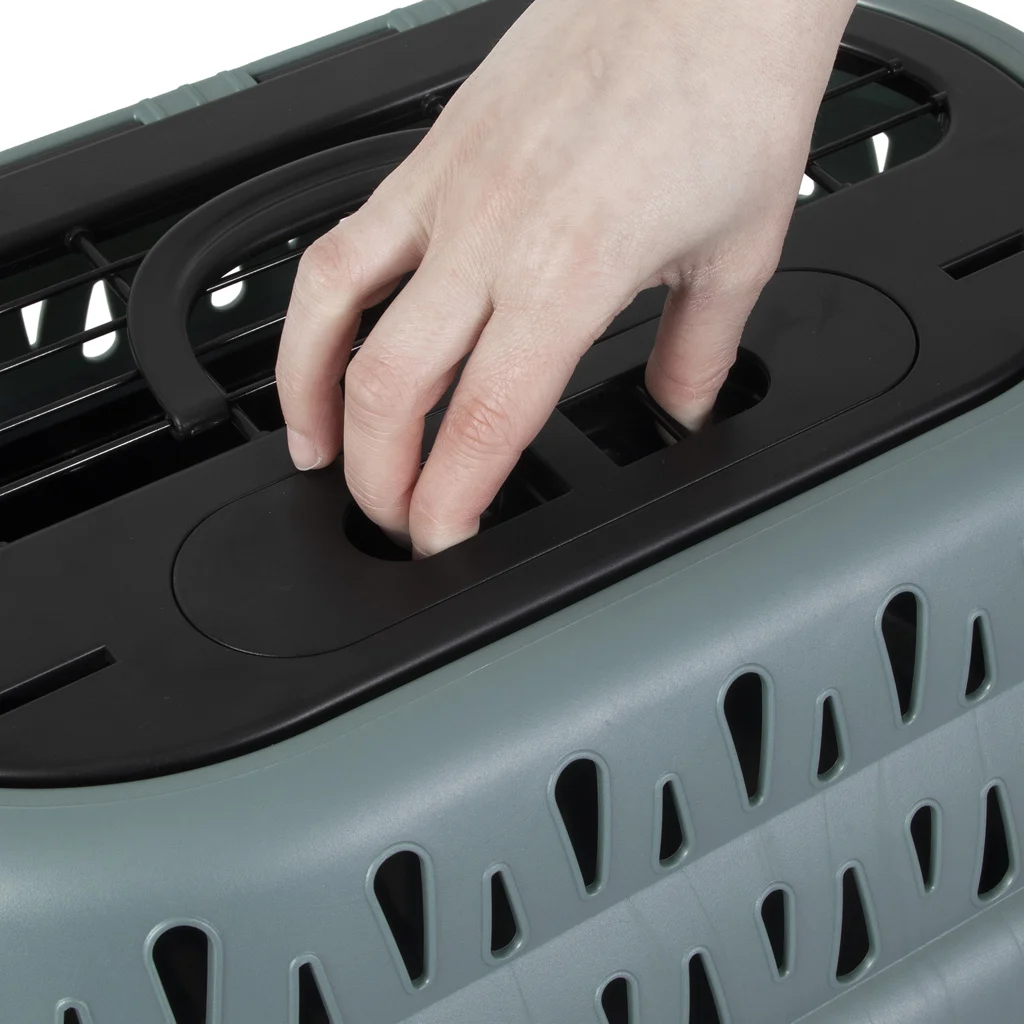 Transportbox für Katzen mit Öffnung oben, grün, 48,3 x 31,8 x 27,4 cm – Petmate Top Load Cat Kennel – Bild 6