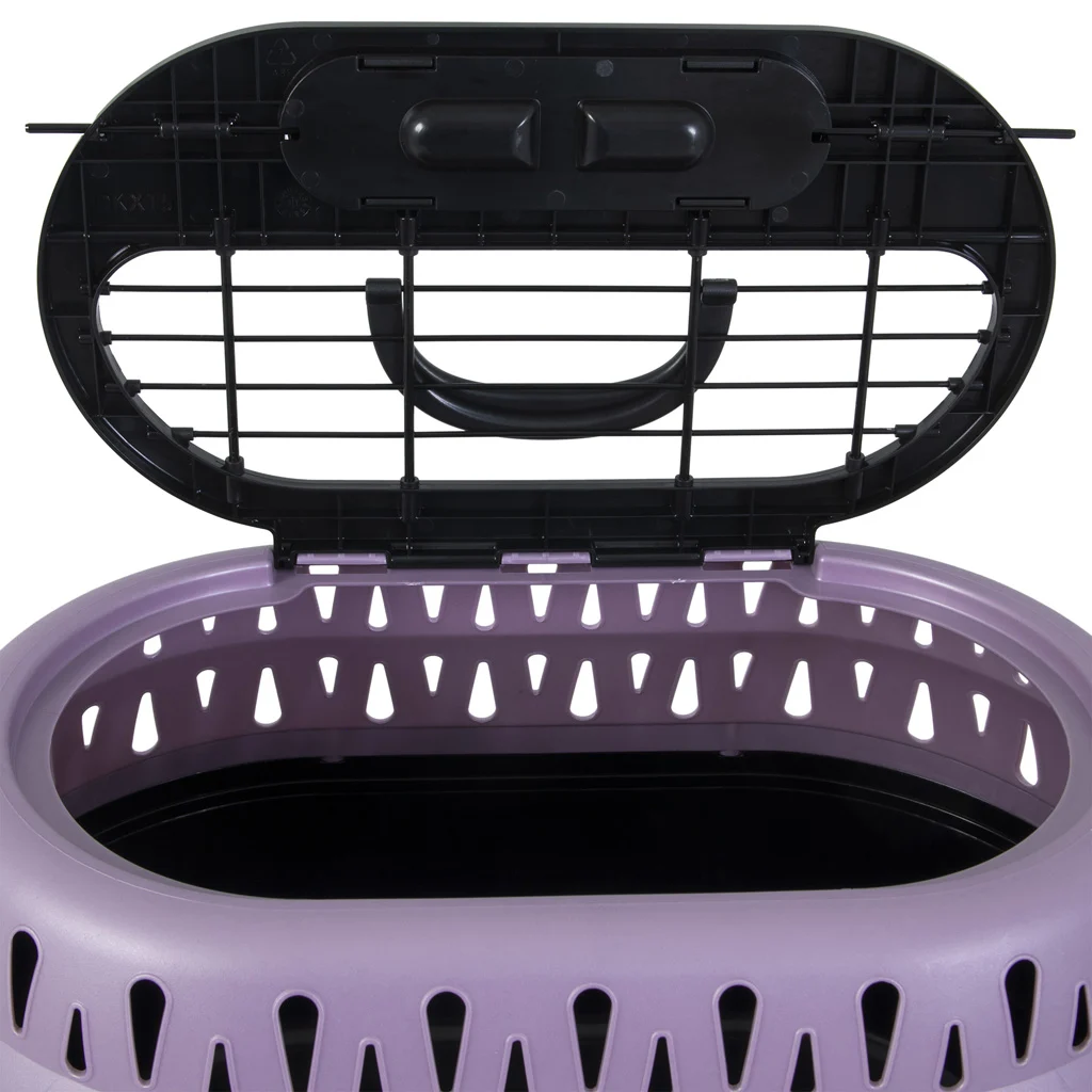 Katzentransportbox mit Öffnung von oben, Lila, 48,3 x 31,8 x 27,4 cm – Petmate Top Load Cat Kennel – Bild 2