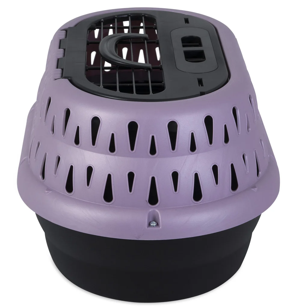 Katzentransportbox mit Öffnung von oben, Lila, 48,3 x 31,8 x 27,4 cm – Petmate Top Load Cat Kennel – Bild 4