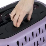 Katzentransportbox mit Öffnung von oben, Lila, 48,3 x 31,8 x 27,4 cm – Petmate Top Load Cat Kennel – Bild 6