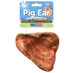 Kauspielzeug in Schweineohrform aus Nylon mit Speckgeschmack, 10 cm – Pet Qwerks Pig Ear M