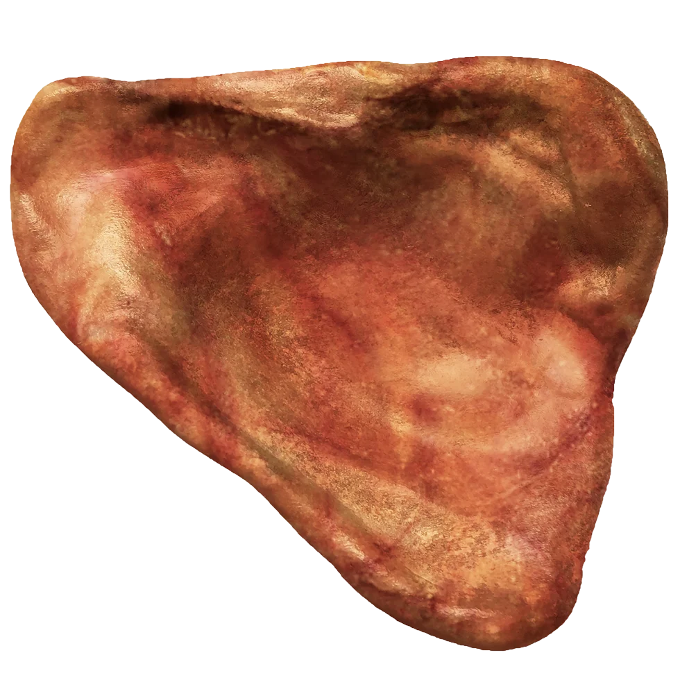 Kauspielzeug in Schweineohrform aus Nylon mit Speckgeschmack, 10 cm – Pet Qwerks Pig Ear M – Bild 2