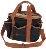 Pflegetasche mit 6 Außentaschen und abnehmbarem Schultergurt, Schwarz, 28 x 20 x 22 cm – Covalliero Grooming Bag