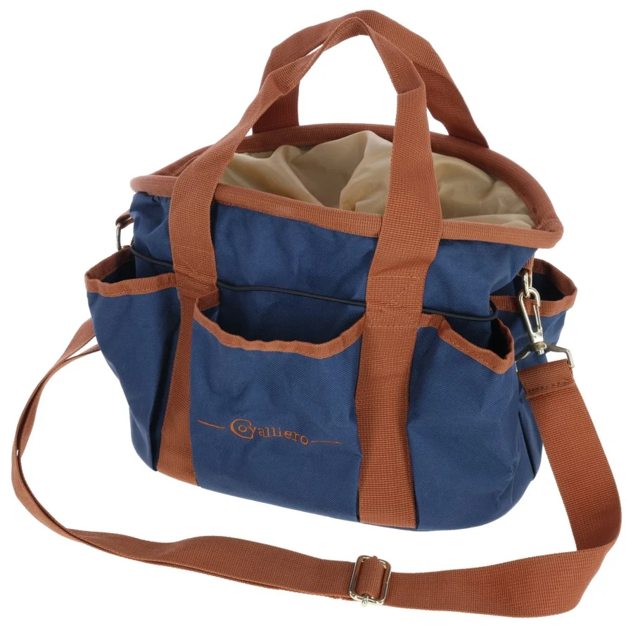 Putztasche mit 6 Außentaschen und abnehmbarem Schulterriemen, Blau, 28 x 20 x 22 cm – Covalliero Grooming Bag – Bild 1
