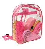 Putzset mit transparentem Rucksack, 7 Teile, Rosa – Bild 2