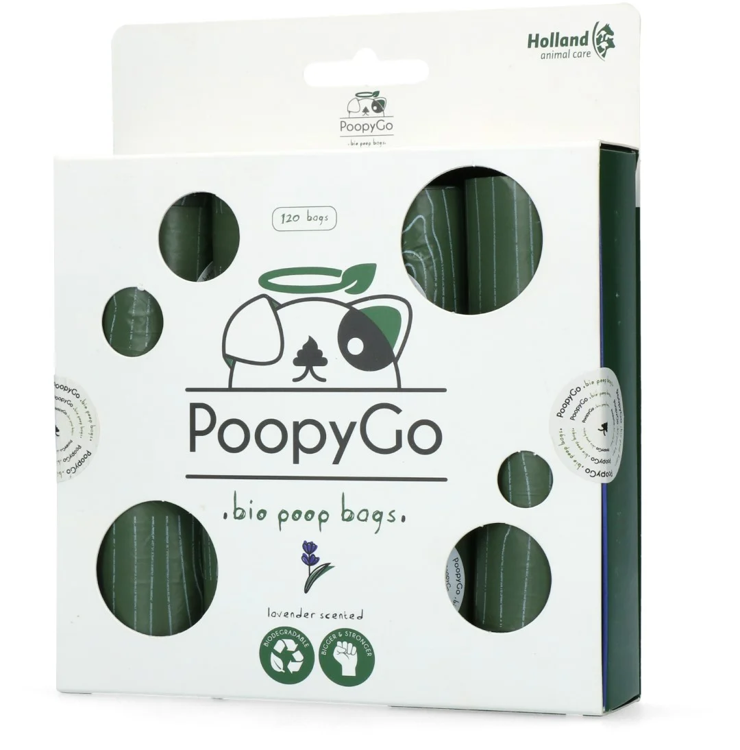 Biologisch abbaubare Hundekotbeutel mit Lavendelduft, 120 Stück – PoopyGo Eco friendly – Bild 2