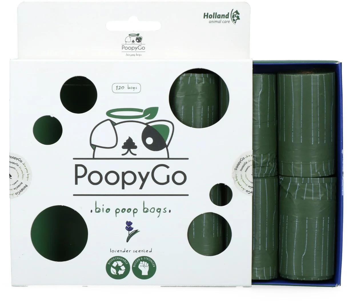 Biologisch abbaubare Hundekotbeutel mit Lavendelduft, 120 Stück – PoopyGo Eco friendly – Bild 3