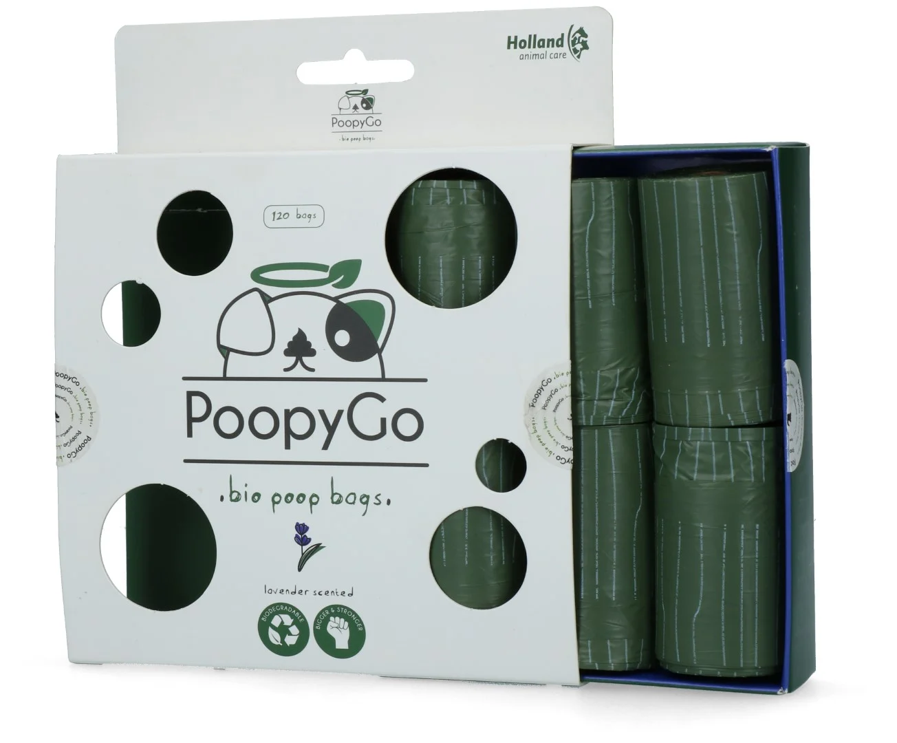 Biologisch abbaubare Hundekotbeutel mit Lavendelduft, 120 Stück – PoopyGo Eco friendly – Bild 4