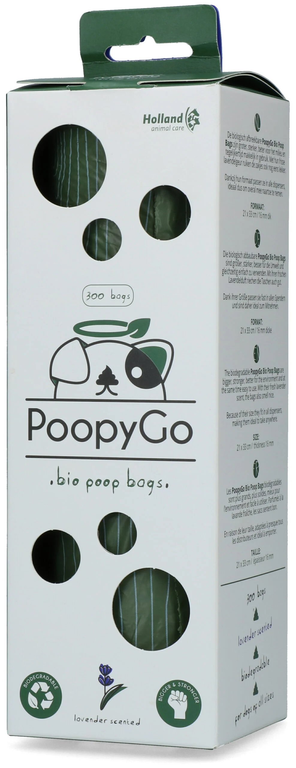 Biologisch abbaubare Hundekotbeutel mit Lavendelduft, 300 Stück in einer Box – PoopyGo Eco friendly Tissue Box – Bild 2