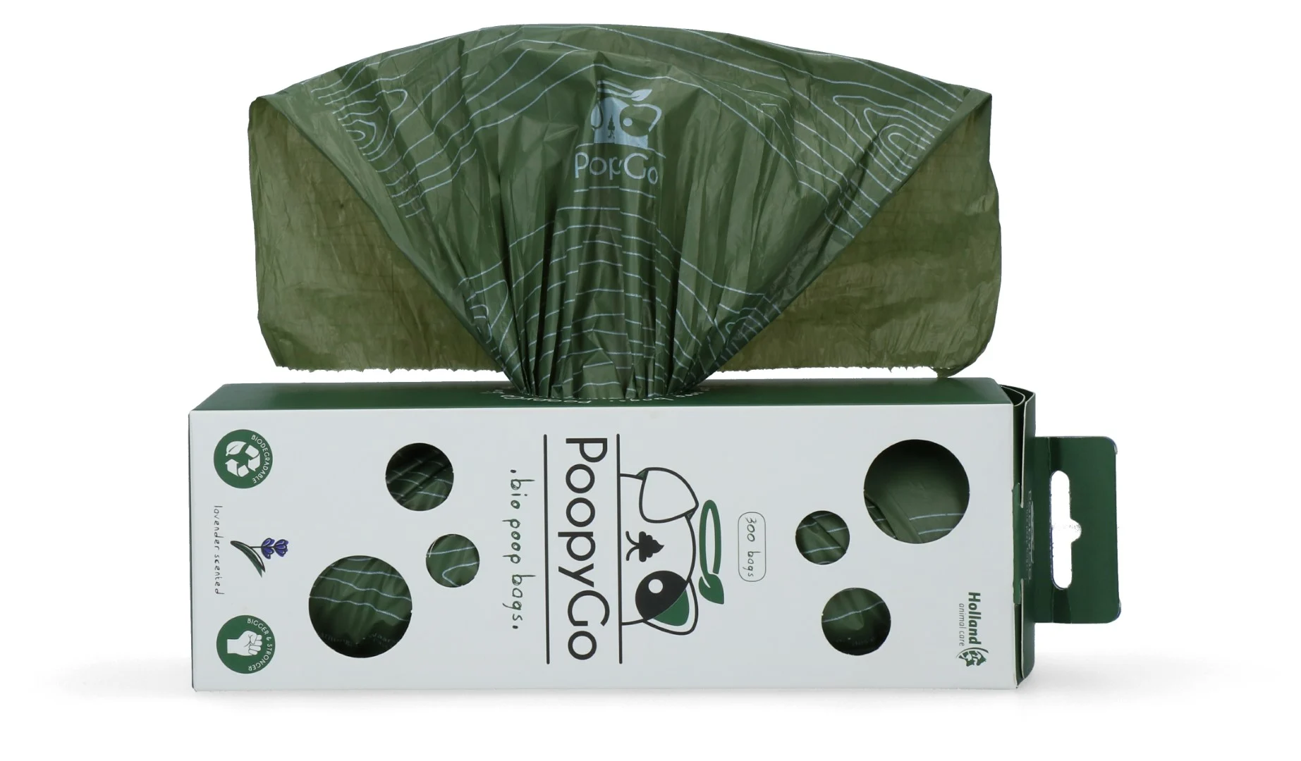 Biologisch abbaubare Hundekotbeutel mit Lavendelduft, 300 Stück in einer Box – PoopyGo Eco friendly Tissue Box – Bild 4