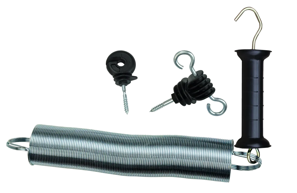 Torgriff mit Feder, 5 cm Federdurchmesser und 2 Torgriffankern – ZoneGuard – Bild 1