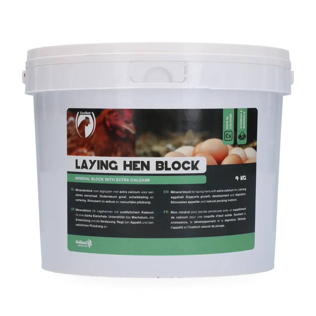 POUL204.png Pickblock für Legehennen mit Calcium, 4 kg – Excellent – Bild 1