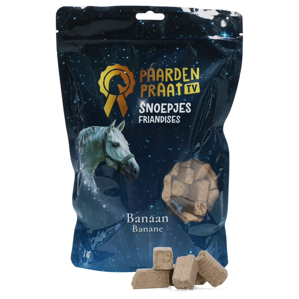 Pferdeleckerlis mit Banane, 1 kg – Paardenpraat TV – Bild 1