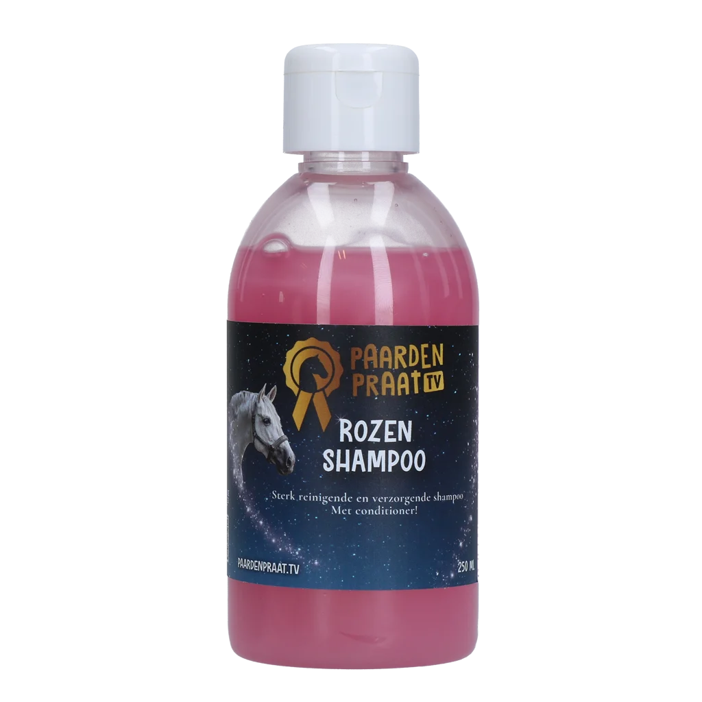 Pferdeshampoo mit Conditioner, 250 ml – Paardenpraat TV Shampoo Rozen – Bild 1