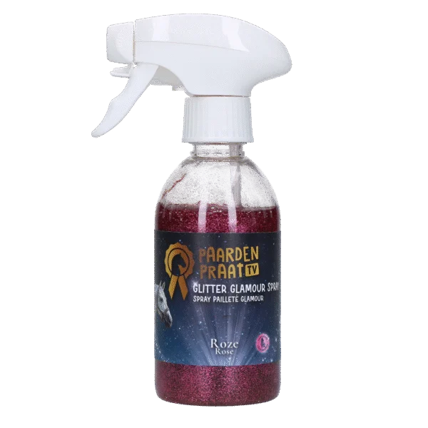 Glitzerspray für Pferde, Rosa, 250 ml – Paardenpraat TV Glitter Glamour Spray