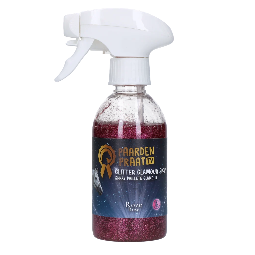 PRAA5053.png Glitzerspray für Pferde, Rosa, 250 ml – Paardenpraat TV Glitter Glamour Spray – Bild 1