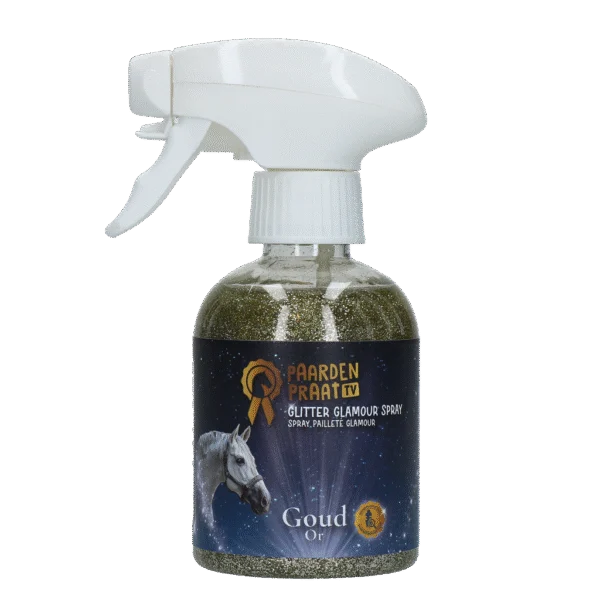 Glitzerspray für Pferde, Gold, 250 ml – Paardenpraat TV Glitter Glamour Spray