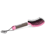 Mähnenbürste mit Schweineborsten und flexiblen Stiften, Rosa 24,5 cm – Paardenpraat TV Horse Supreme – Bild 4