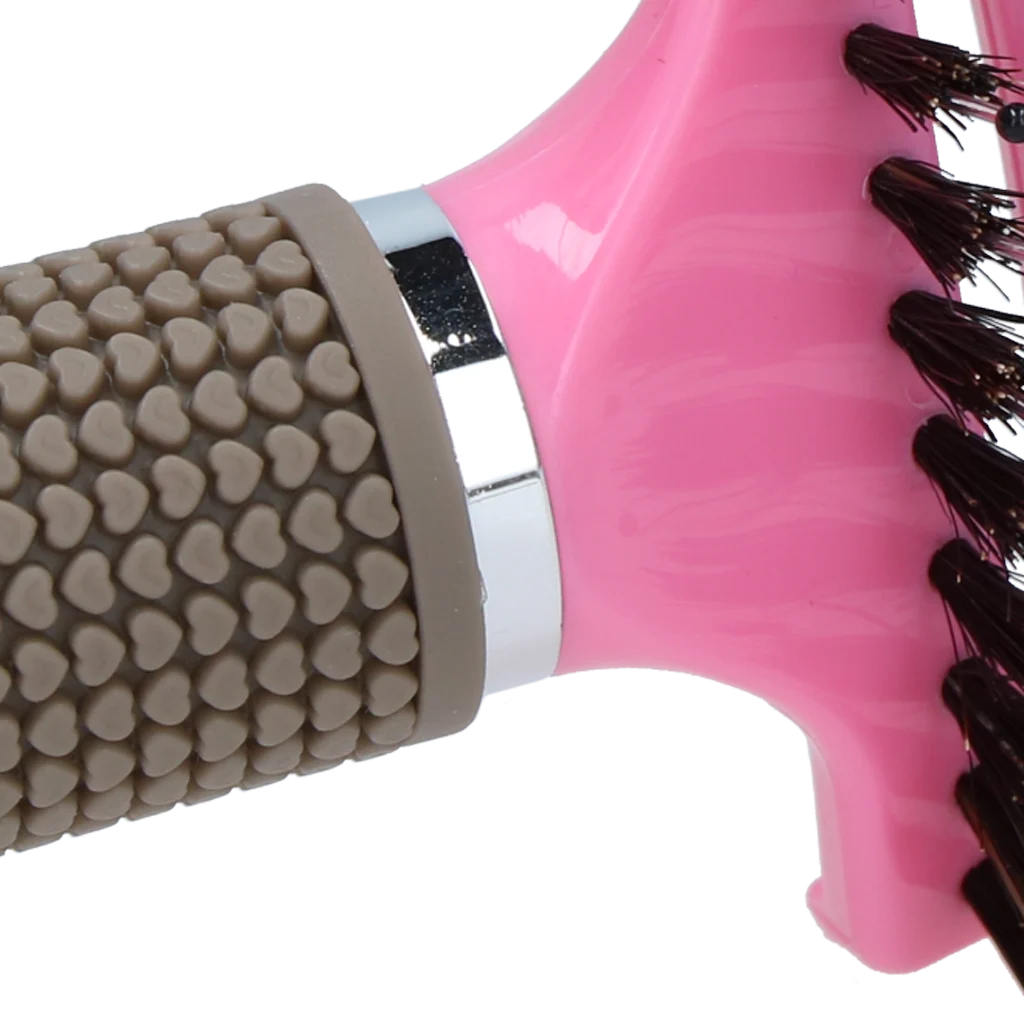 Mähnenbürste mit Schweineborsten und flexiblen Stiften, Rosa 24,5 cm – Paardenpraat TV Horse Supreme – Bild 3