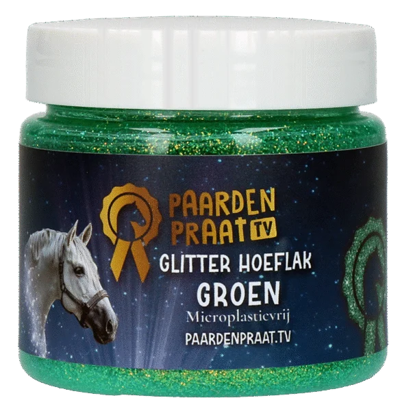 Huflack mit Glitzer auf Wasserbasis, Türkis – Paardenpraat TV Glitter Hoeflak