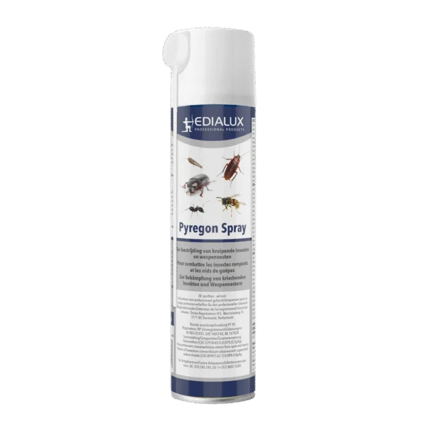 Insektenspray mit Sprühlanze gegen kriechende Insekten und Wespennester, 400 ml – Edialux Pyregon Spray