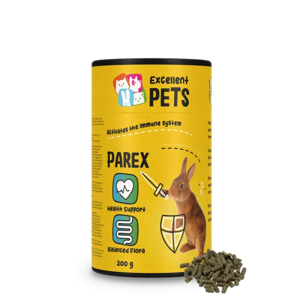 Ergänzungsfuttermittel für Kaninchen in Pelletform, 200 g – Excellent Pets Rabbit Parex