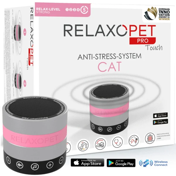 Entspannungsgerät für Katzen mit Klangfrequenzen und Bluetooth – Relaxopet PRO Touch Kat