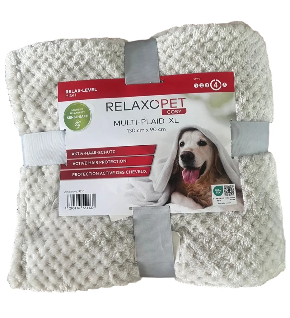 Hundedecke aus Mikrofleece, Grau 150 x 90 cm – Relaxopet Cosy Multi-Plaid XL – Bild 1