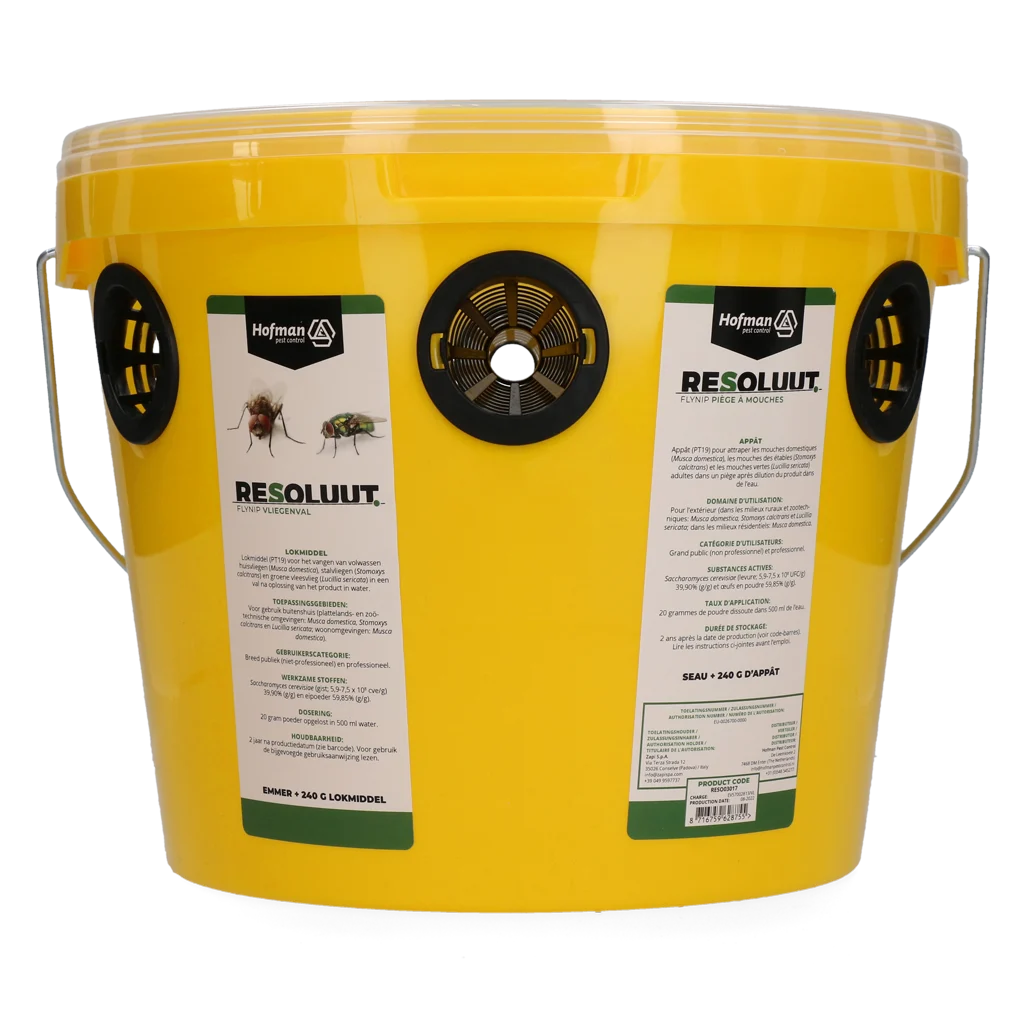 Fliegenfalle mit 240 g Lockstoff für den Außenbereich – Resoluut FlyNip – Bild 2