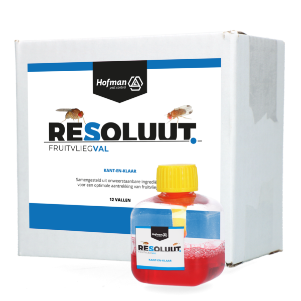 Fruchtfliegenfallen für Innenräume, 12 Stück, 20 ml pro Falle – Resoluut