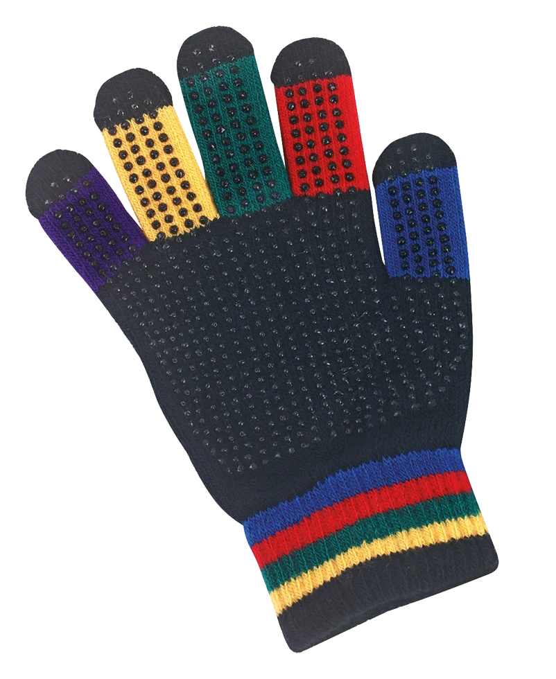 Reithandschuh für Kinder, Regenbogen, Einheitsgröße – Magic Grippy – Bild 1