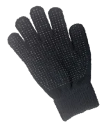 Reithandschuh mit Grip an der Handfläche, Schwarz, für Kinder – Magic Grippy