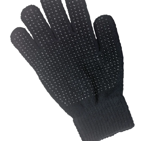 Reithandschuh mit Grip an der Handfläche, Schwarz, für Kinder – Magic Grippy