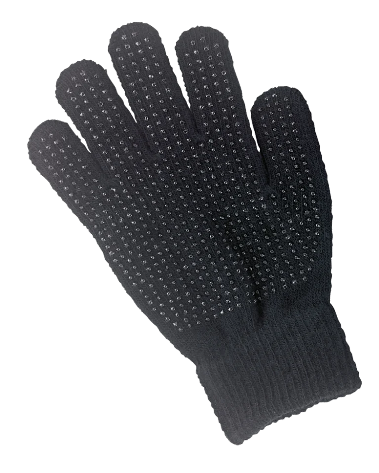 Reithandschuh mit Grip an der Handfläche, schwarz, für Erwachsene – Magic Grippy