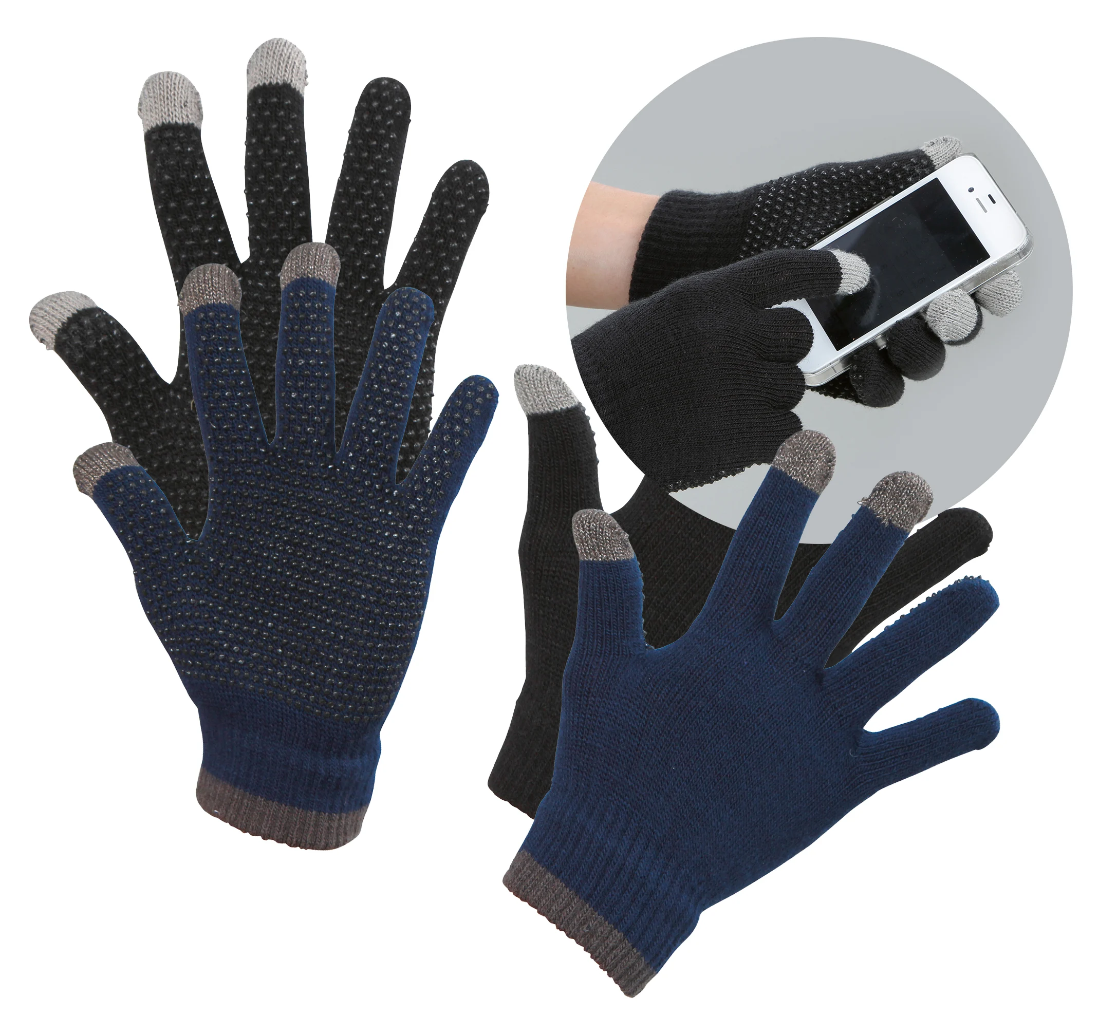 Reithandschuh Magic Touch Schwarz mit Grip, Einheitsgröße – Bild 5