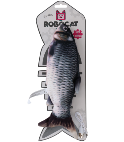 Beweglicher Spielzeugfisch Karpfen mit MADNIP, 30 cm – Robocat Fish
