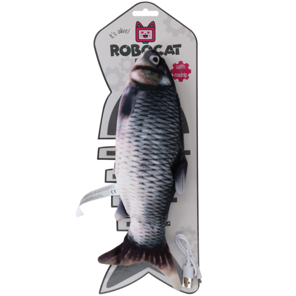 Beweglicher Spielzeugfisch Karpfen mit MADNIP, 30 cm – Robocat Fish
