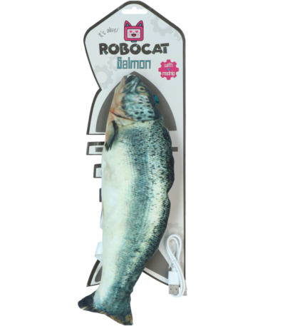 Beweglicher Spielzeugfisch für Katzen mit MADNIP, 30 cm – Robocat Fish