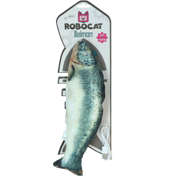 Beweglicher Spielzeugfisch für Katzen mit MADNIP, 30 cm – Robocat Fish