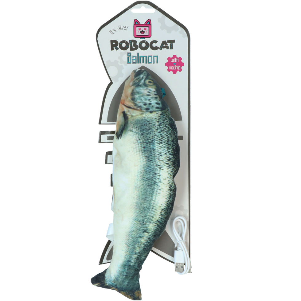 Speelvis voor Katten met MADNIP, Bewegend, 30 cm – Robocat Fish Beweglicher Spielzeugfisch für Katzen mit MADNIP, 30 cm – Robocat Fish