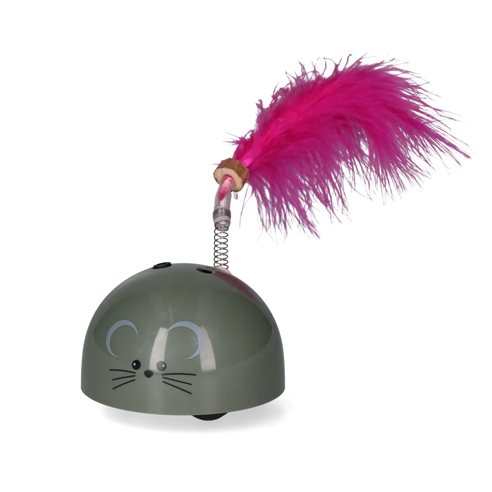 Spielmaus mit Bewegungssensor und Madnip, Grau – Robocat Mouse – Bild 3