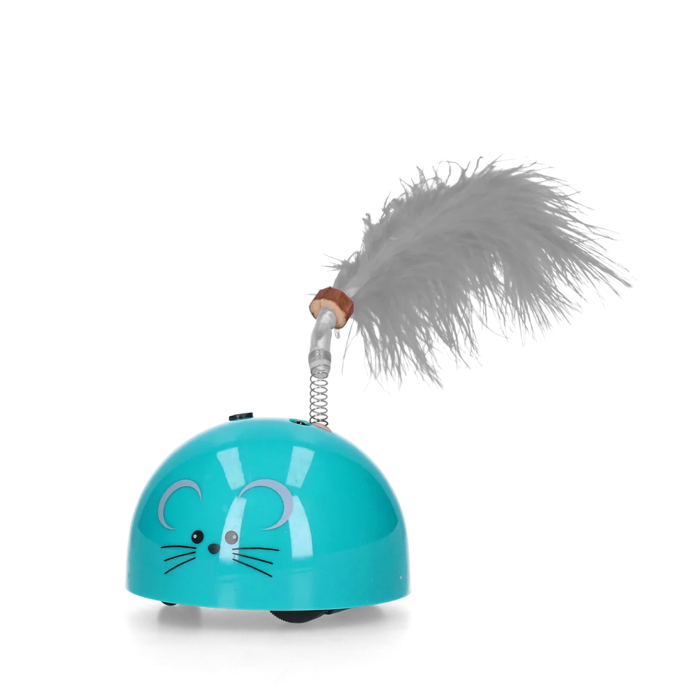 Spielmaus mit Bewegungssensor und Madnip, Petrol – Robocat Mouse – Bild 2