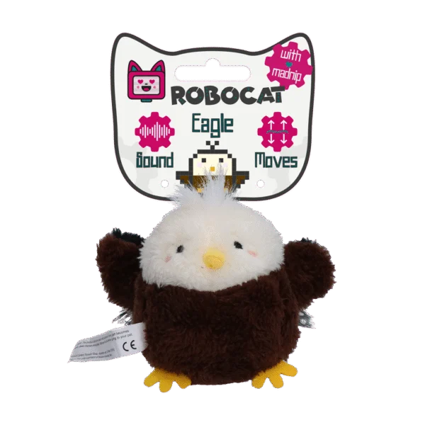 Bewegliches Katzenspielzeug mit Geräusch und Madnip – Robocat Adler