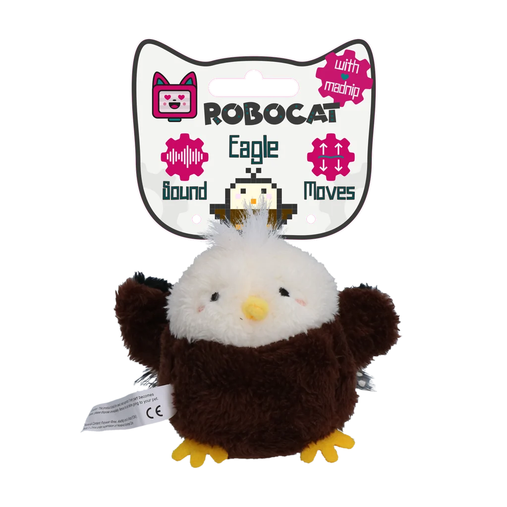 Bewegliches Katzenspielzeug mit Geräusch und Madnip – Robocat Adler – Bild 1