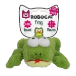 Bewegliches Katzenspielzeug mit Geräusch und Madnip – Robocat Frosch