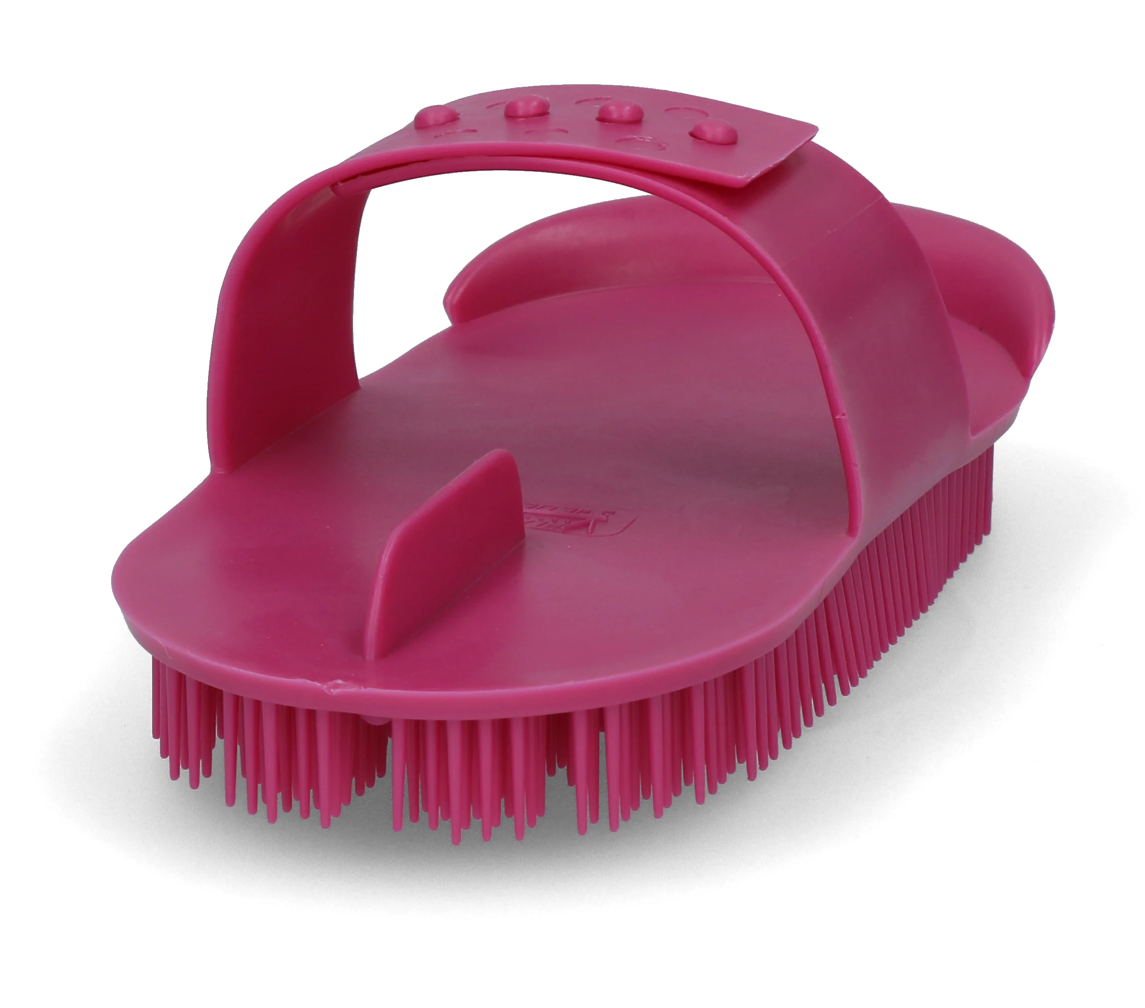 ROSK3005.jpg Striegel aus flexiblem Kunststoff, 180 x 90 mm, Rosa – Vplast Original – Bild 1