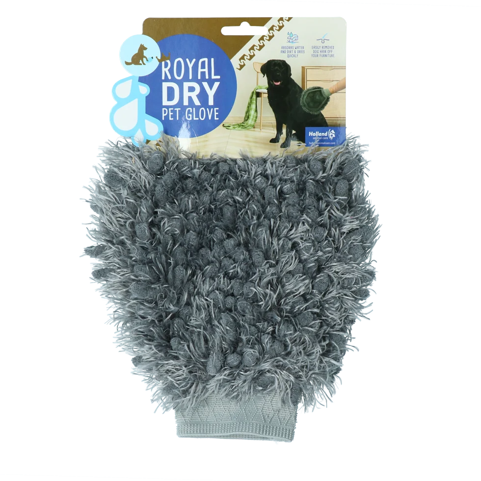 Mikrofaser Bürstenhandschuh für Hunde, 24 x 18 cm – Royal Dry – Bild 1