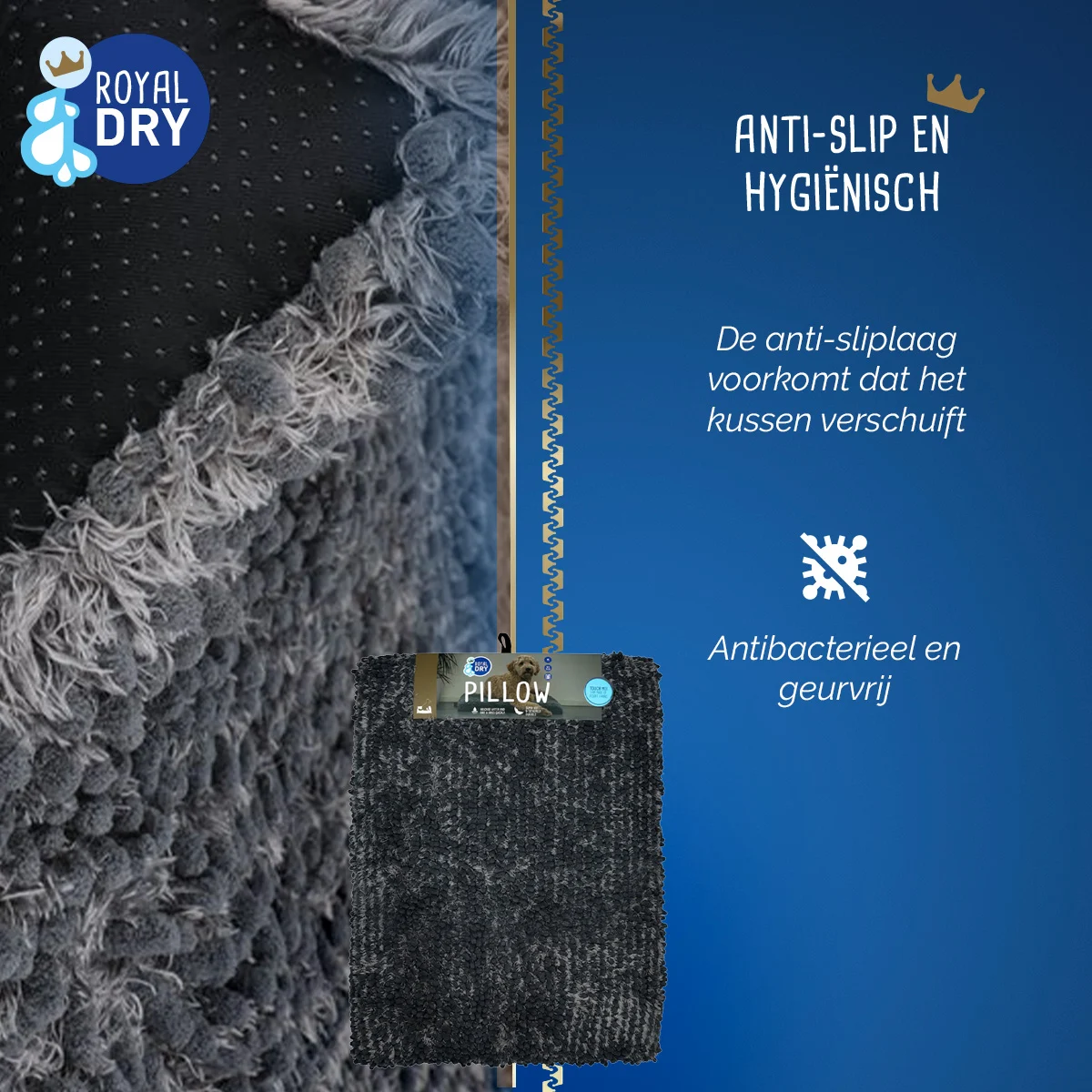Hundekissen aus saugfähiger Mikrofaser, 76 x 53 cm – Royal Dry Pillow – Bild 5