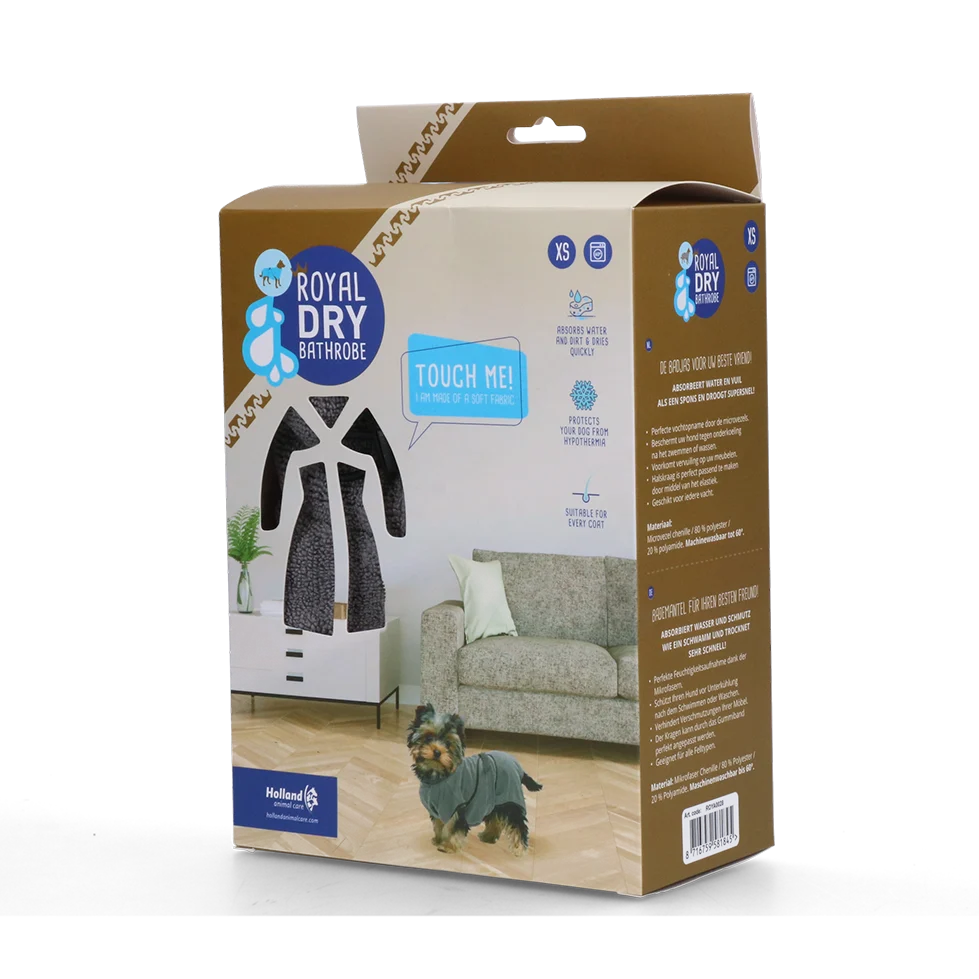 ROYA0028.png Mikrofaser Hundebademantel XS, Rückenlänge 30 bis 35 cm – Royal Dry – Bild 1